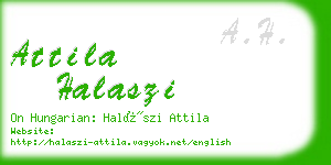 attila halaszi business card